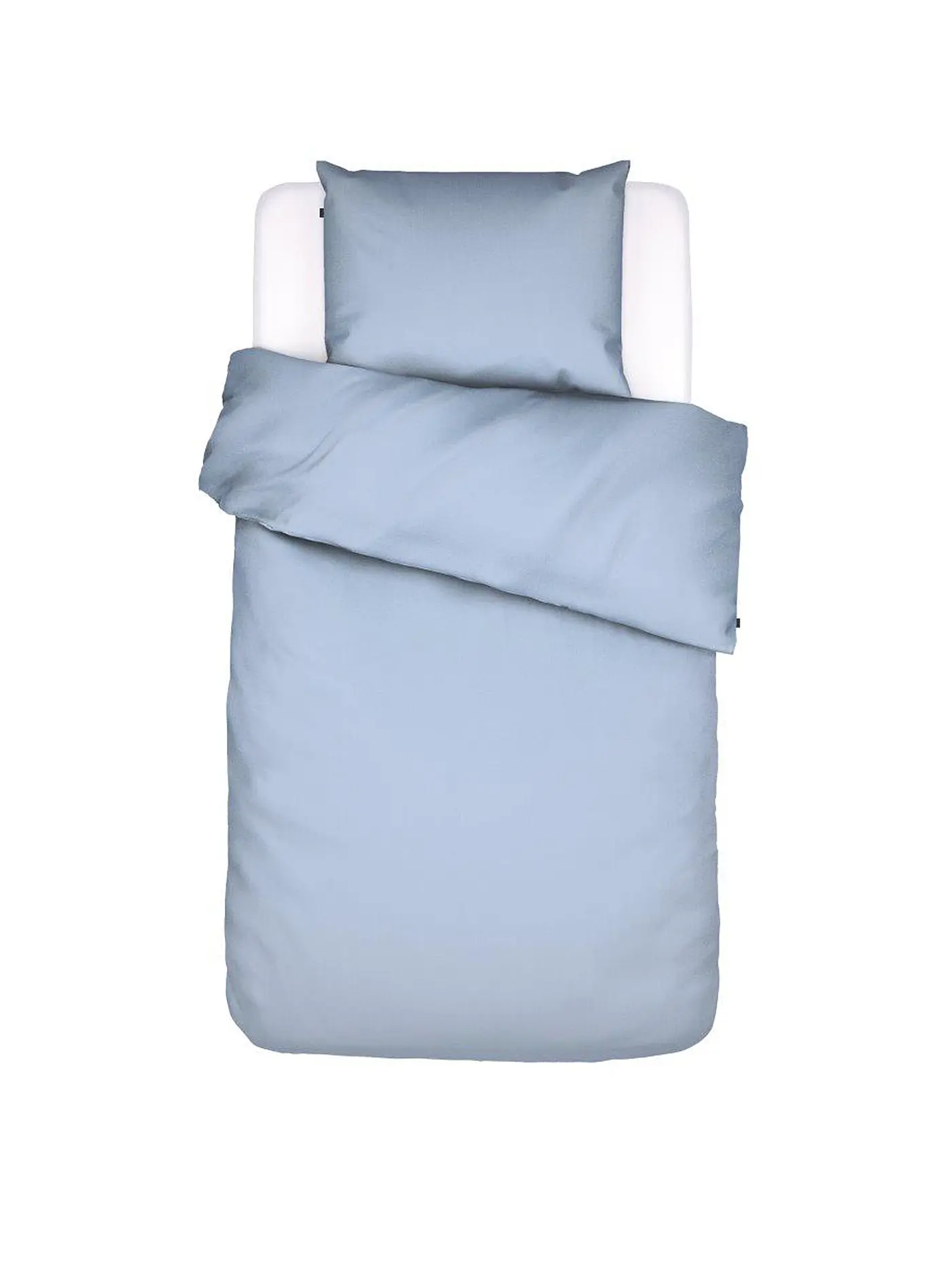 ESSENZA | Satin Bettwäsche 70x90cm/140x200cm Minte Oyster | hellblau